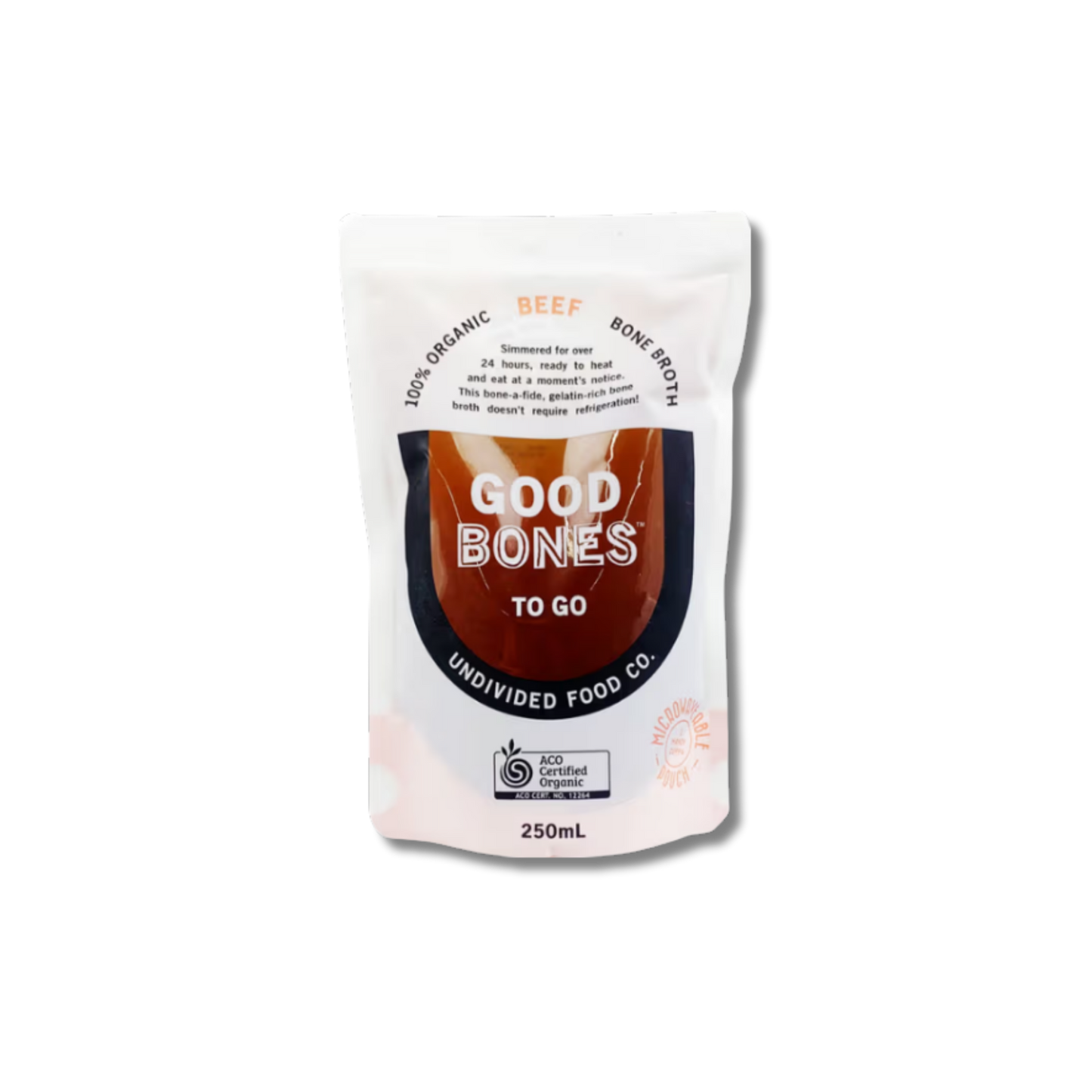 Undivided Food Co 100% Organic Beef Bone Broth 250mL
