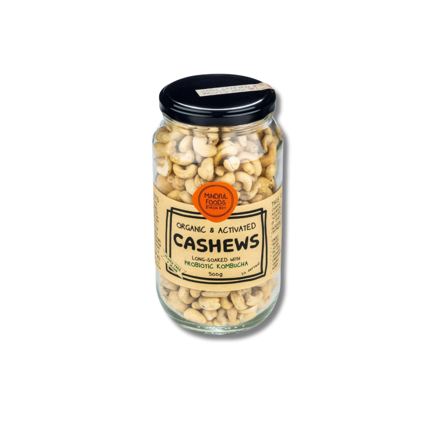 Mindful Foods Byron Bay Nut Organic Activated Cashews 520g