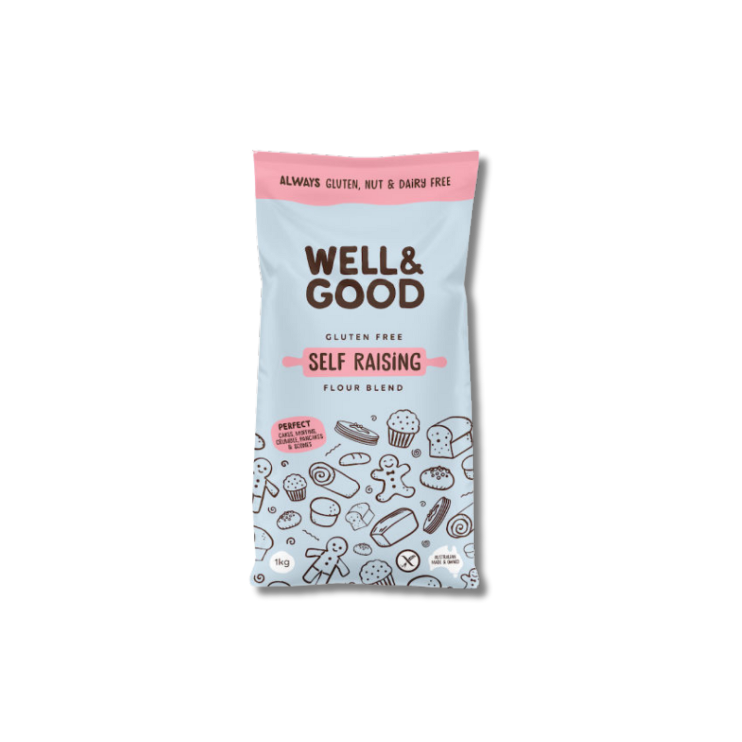 Well & Good Gluten Free Self Raising Flour 1kg