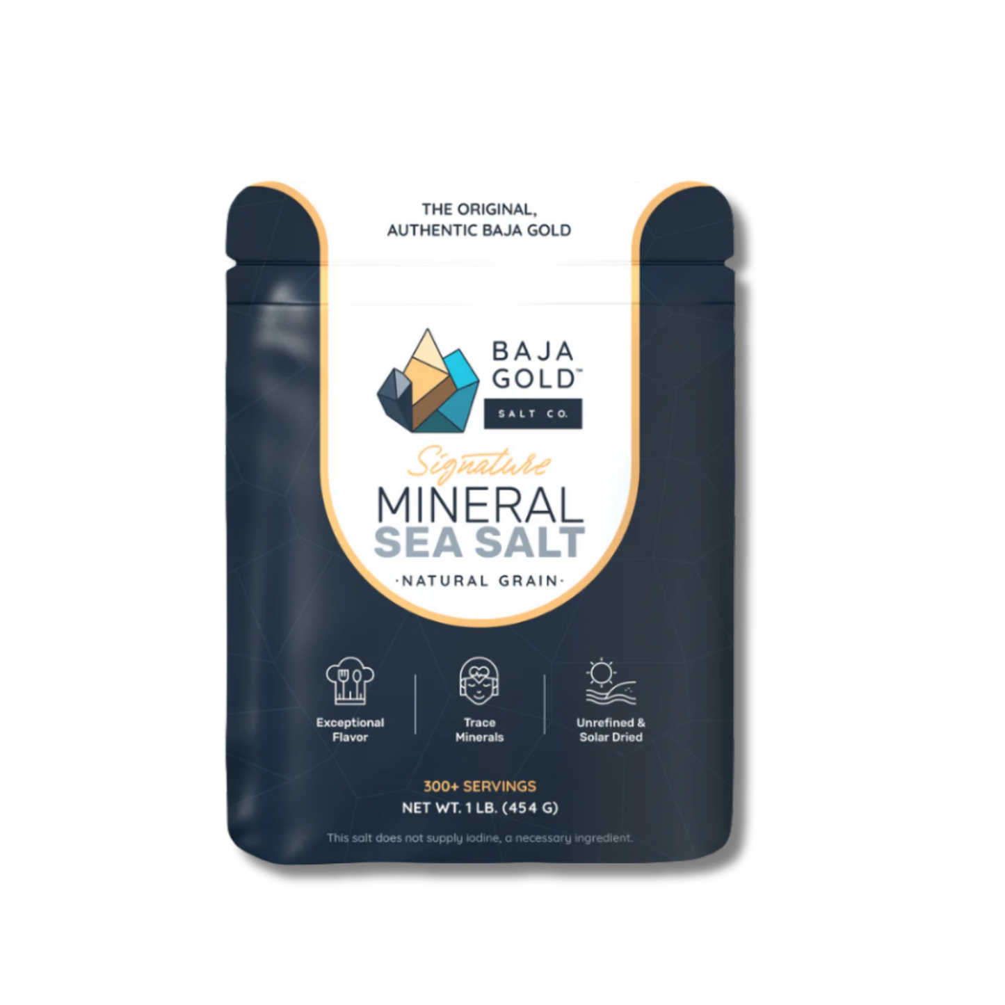 Baja Gold Salt Co Signature Mineral Sea Salt Natural Grain (Coarse) 454g