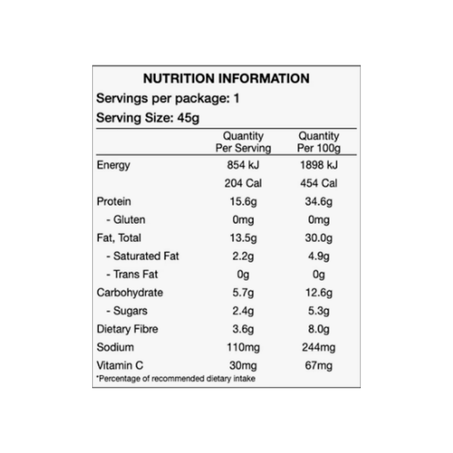 Chief Collagen Protein Hazelnut Brownie Bar 45g