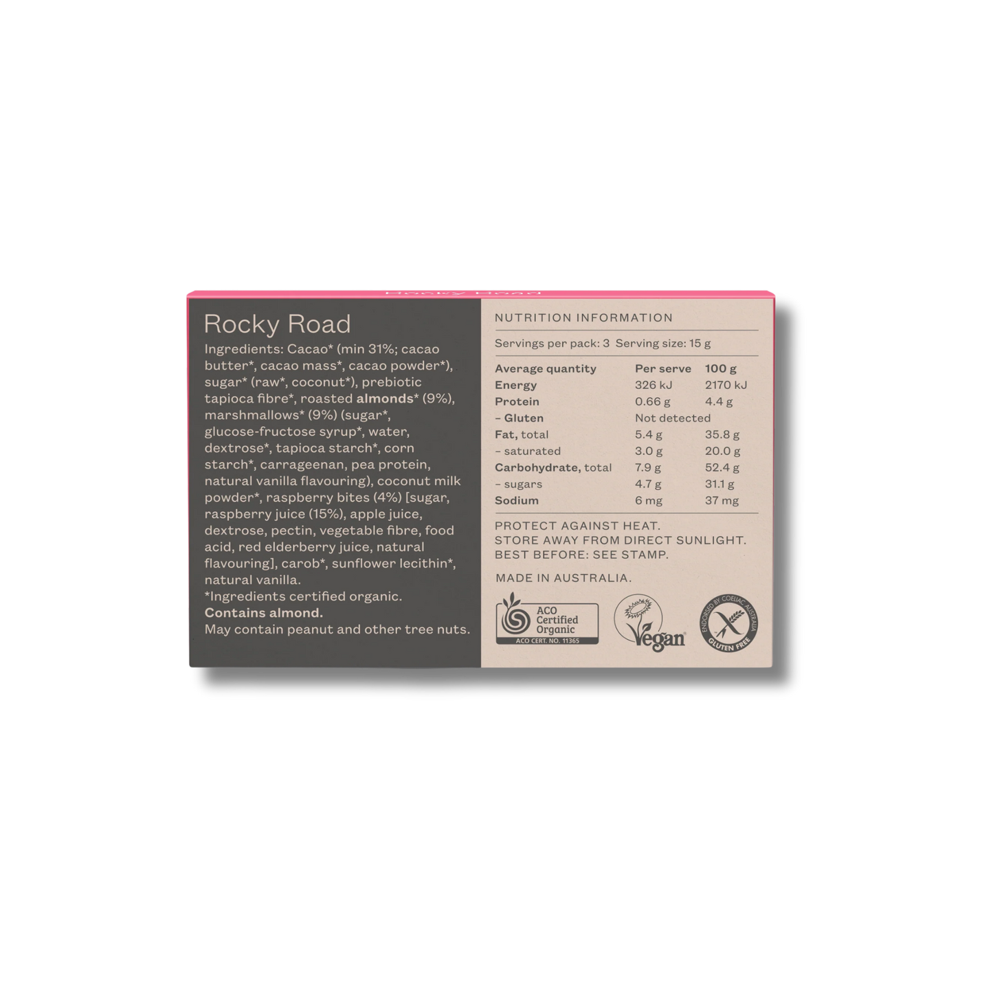 Pana Organic Chocolate Rocky Road 45g