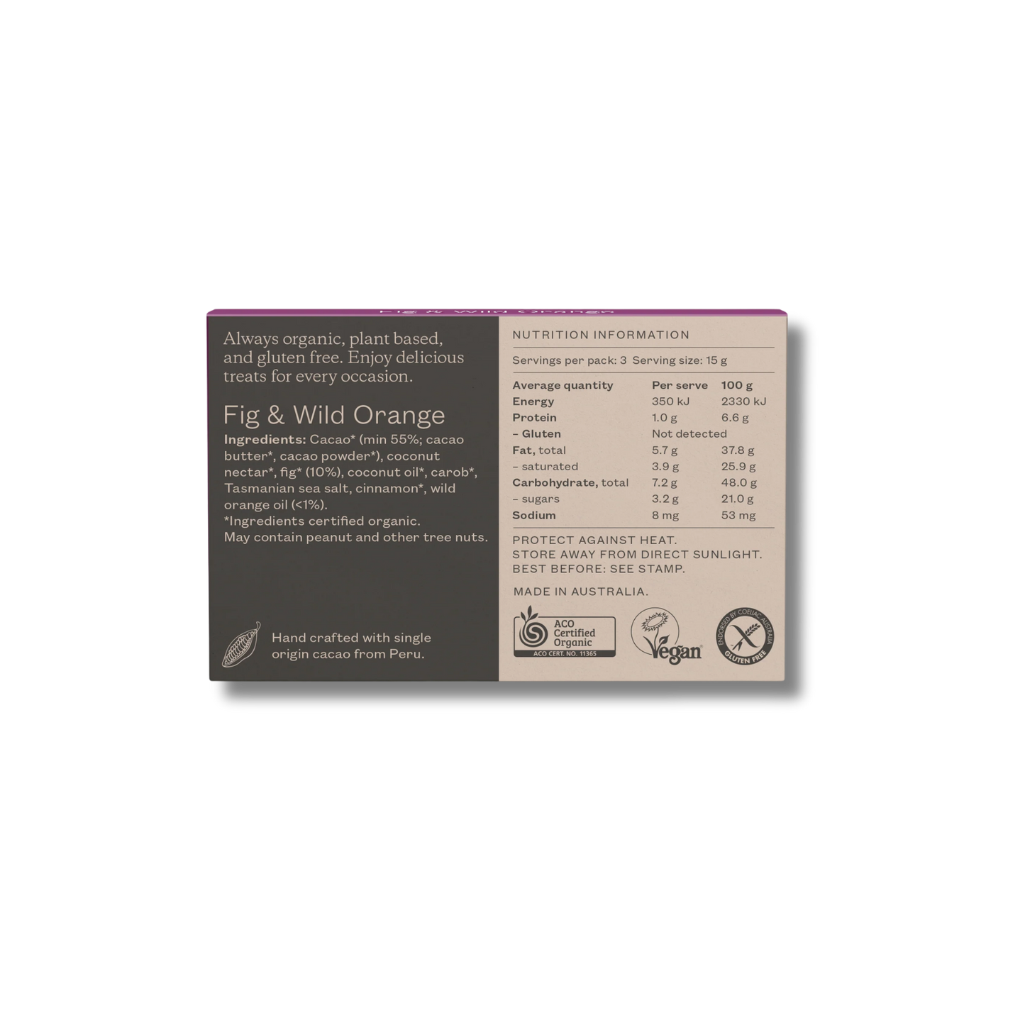 Pana Organic Chocolate Fig and Wild Orange 45g
