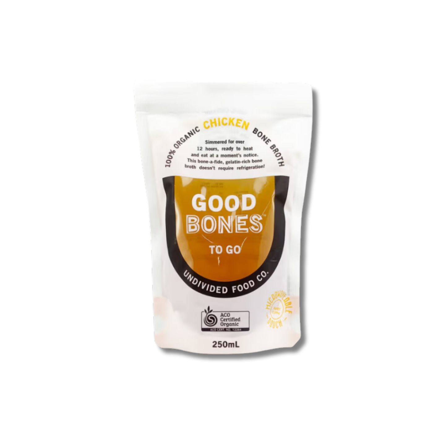 Undivided Food Co 100% Organic Chicken Bone Broth 250mL
