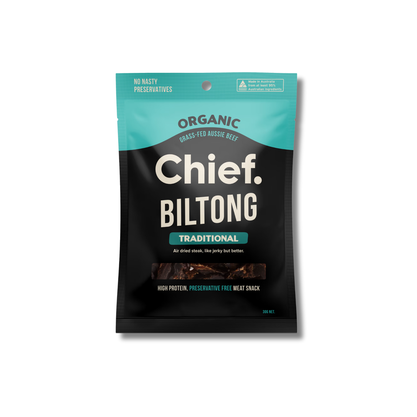 Chief Organic Biltong - Traditional 30g