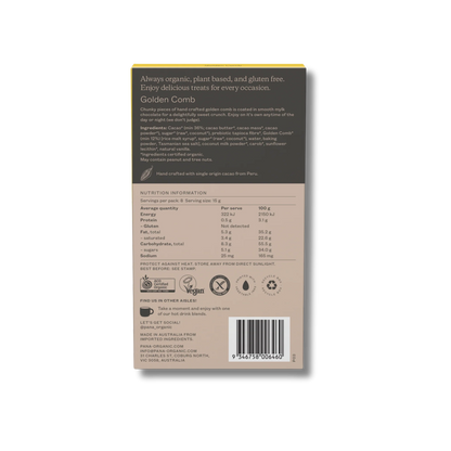 Pana Organic Chocolate Golden Comb Mylk Chocolate 120g