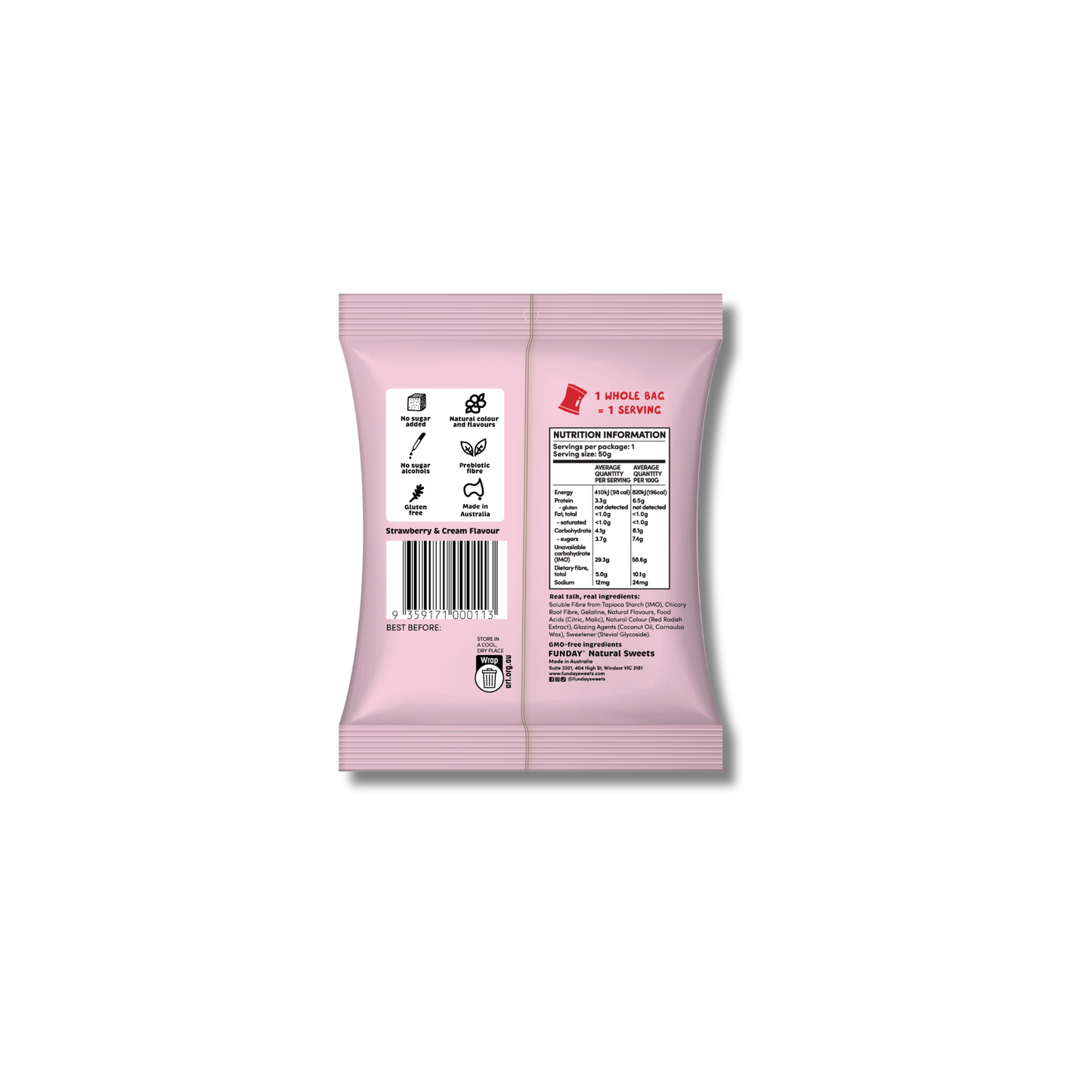 FUNDAY Strawberry & Cream Gummy 50g