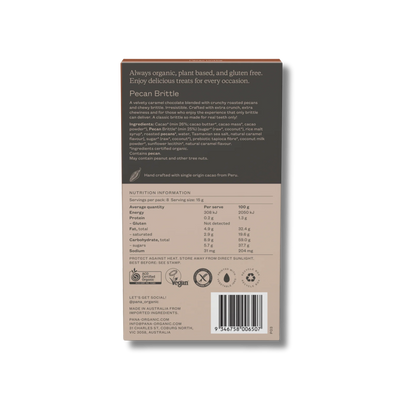 Pana Organic Chocolate Pecan Brittle 120g