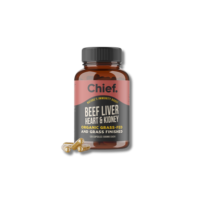 Chief Organic Beef Liver, Heart & Kidney (Immunity) 120 Capsules