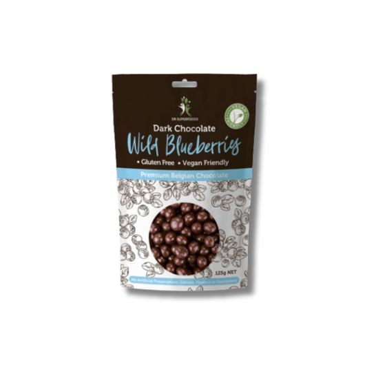 Dr Superfoods  Dark Chocolate Coated Wild Blueberries 125g