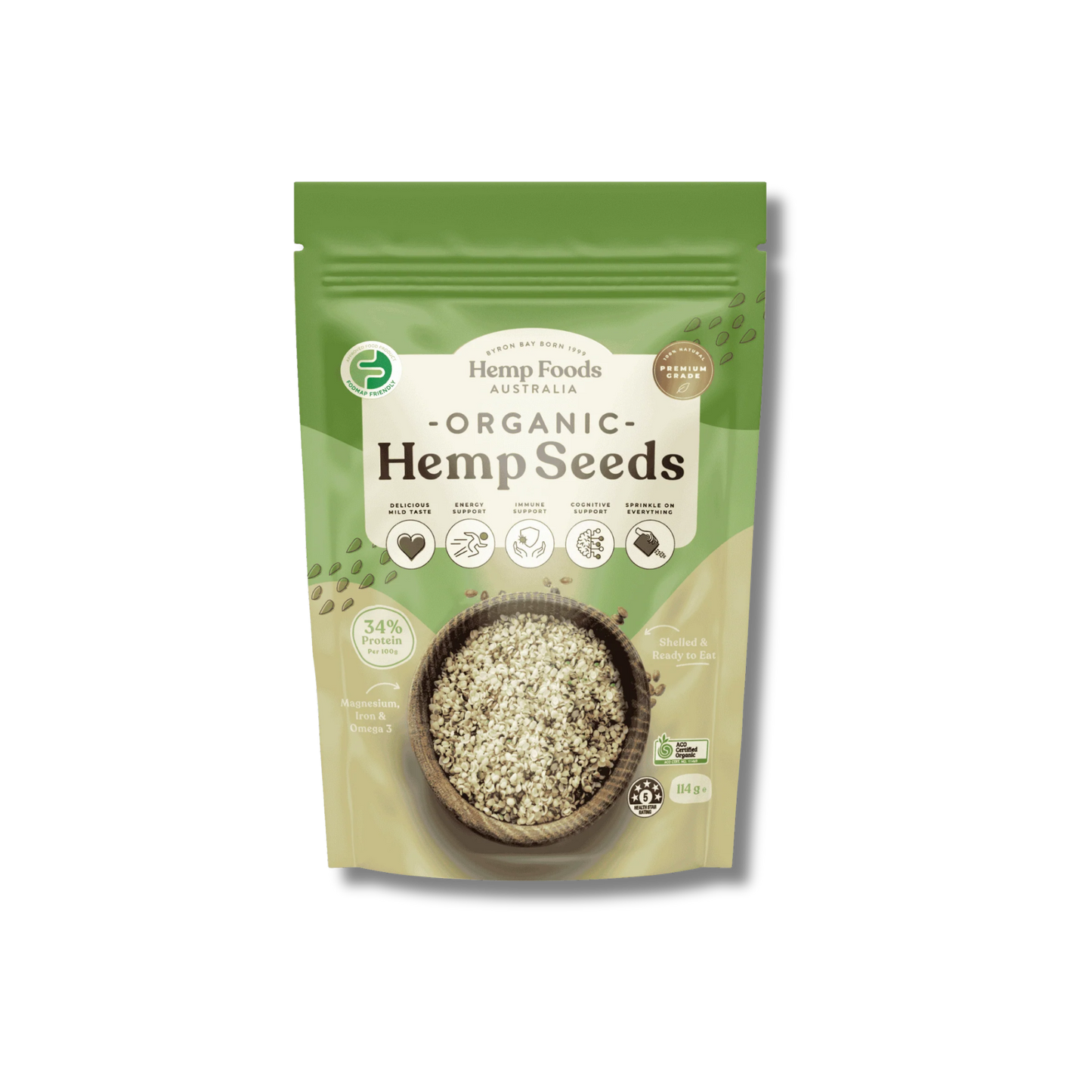 Hemp Foods Australia Organic Hulled Hemp Seeds - 114g