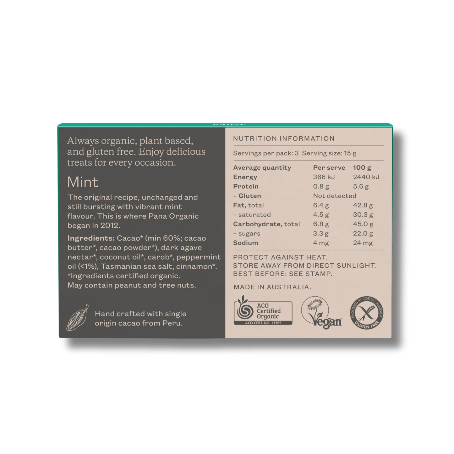 Pana Organic Chocolate Mint 45g