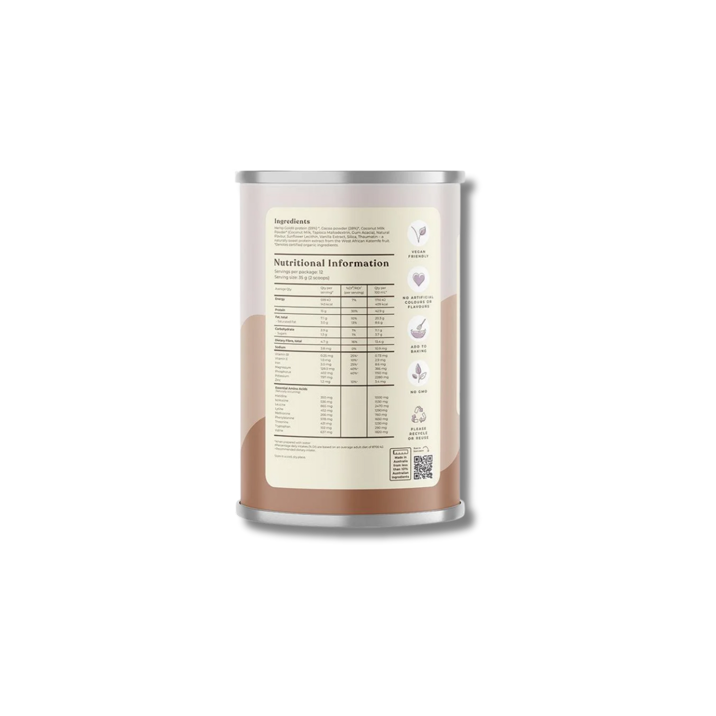 Hemp Foods Australia Chocolate Protein Shake 420g