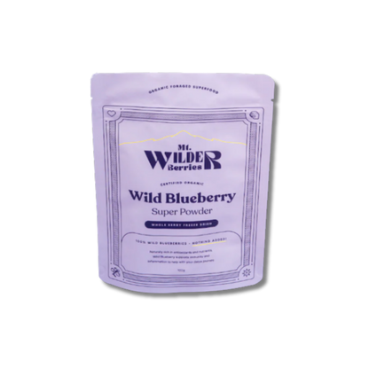 Mt Wilder Berries Certified Organic Wild Blueberry Super Powder - 100g