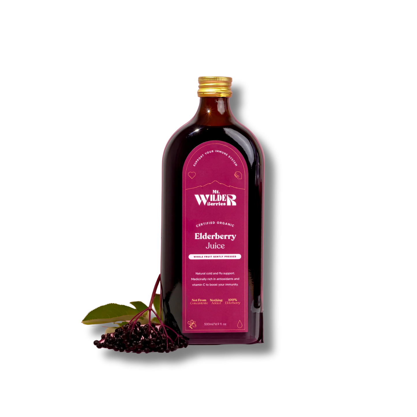 Mt Wilder Organic Elderberry Juice 500mL