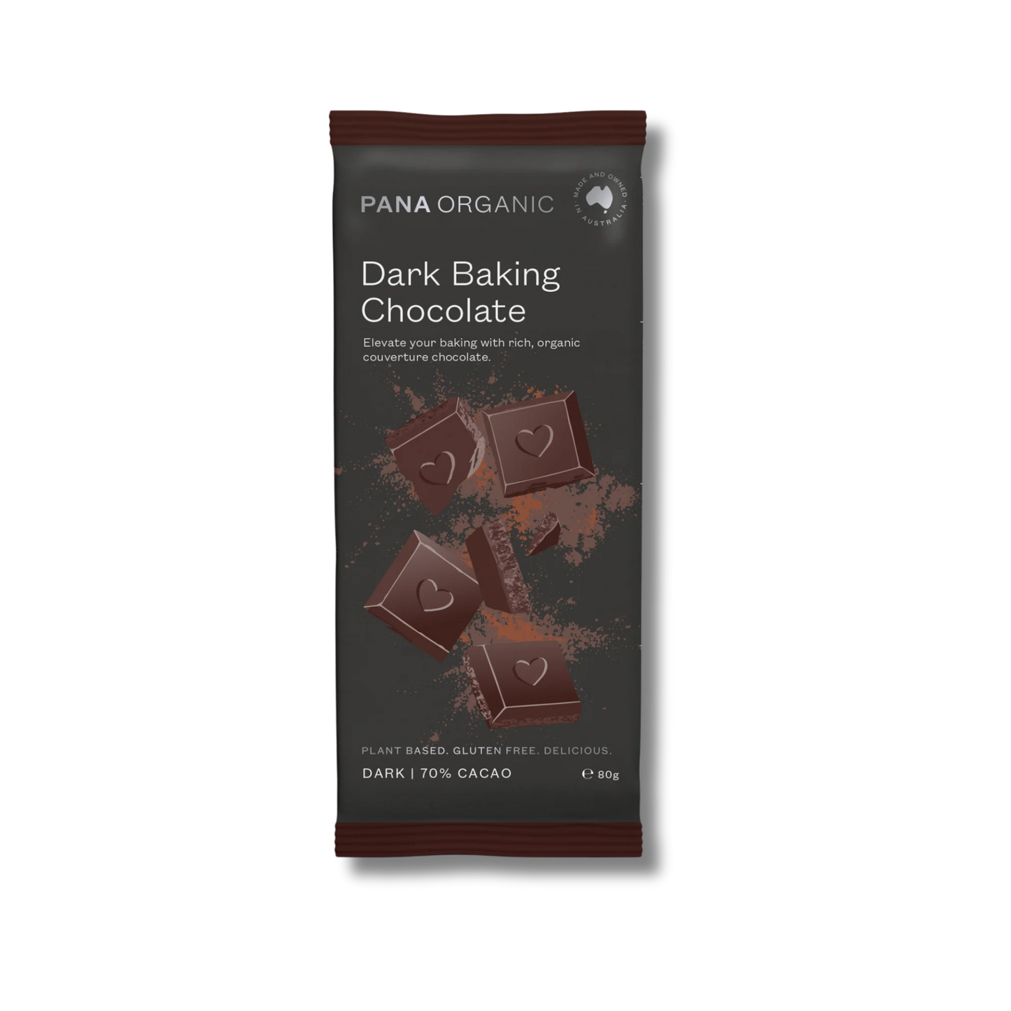 Pana Organic Dark Baking Chocolate Range (70% Cacao) 80g