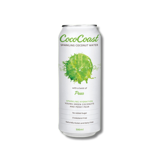 Coco Coast Sparkling Coconut Water Pear 500ml