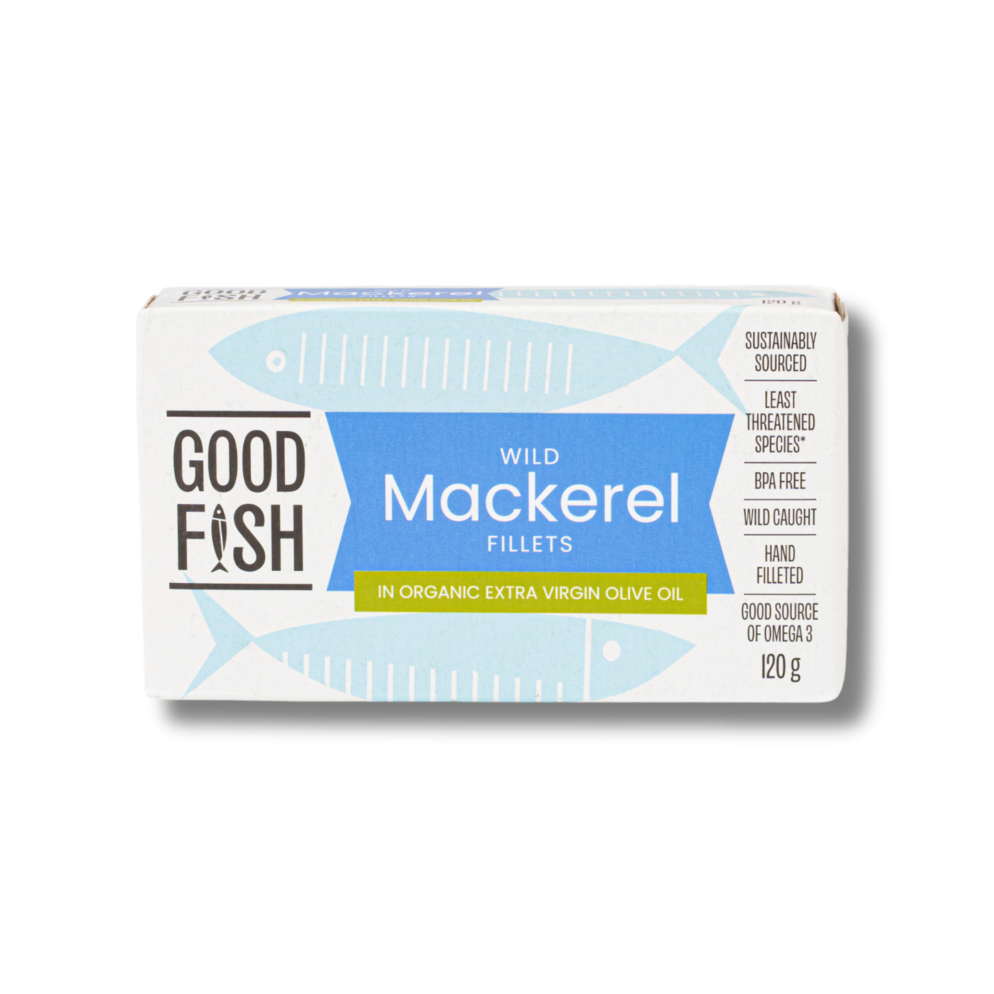 Good Fish Mackerel in Extra Virgin Organic Olive Oil 120g