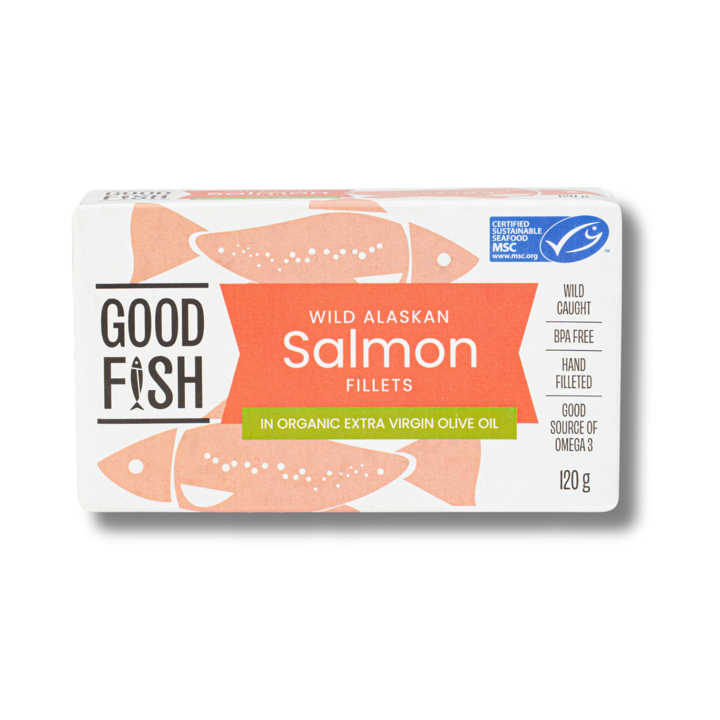 Good Fish Salmon in Extra Virgin Organic Olive Oil 120g