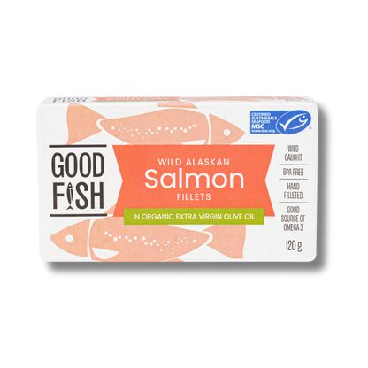 Good Fish Salmon in Extra Virgin Organic Olive Oil 120g