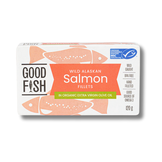 Good Fish Salmon in Extra Virgin Organic Olive Oil 120g