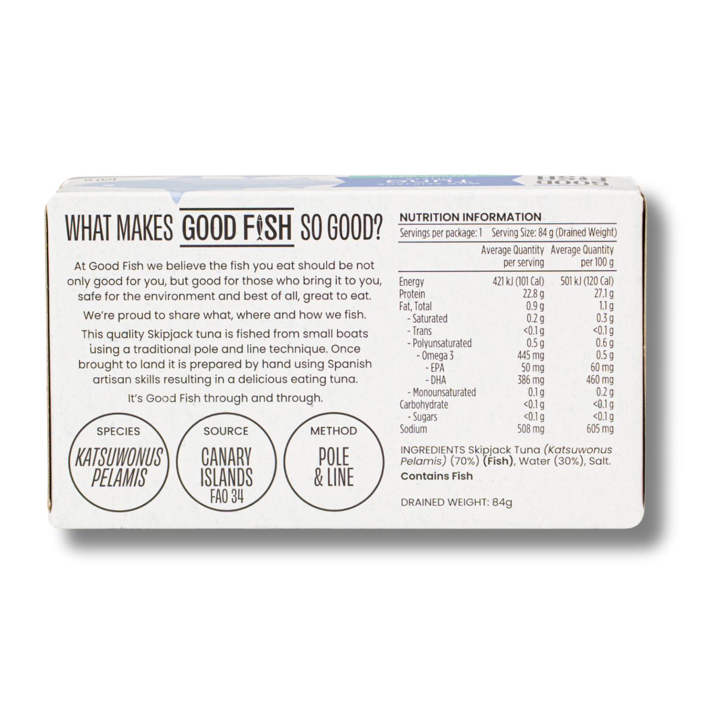 Good Fish Skipjack Tuna in Brine 120g