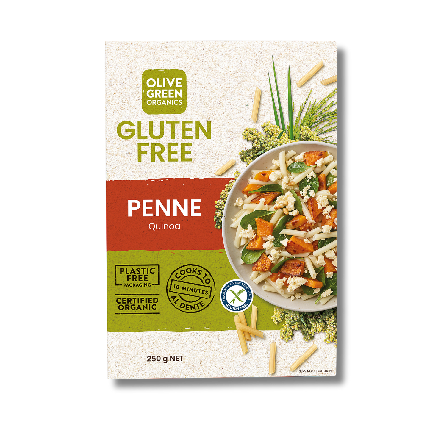 Olive Green Organics Quinoa & Rice Penne 250g
