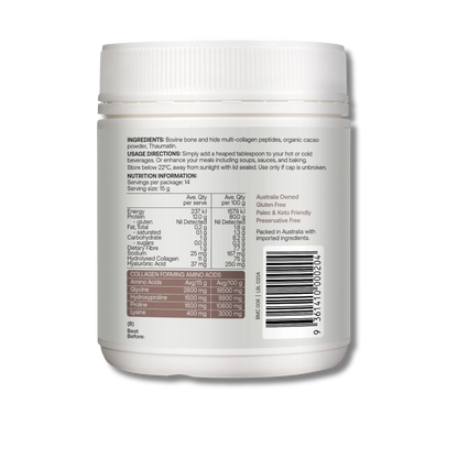 Best of the Bone Multi Collagen Protein Powder Organic Dark Cacao 210g