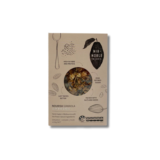Nib + Noble Organic Nourish Granola with Raw Cacao 430g