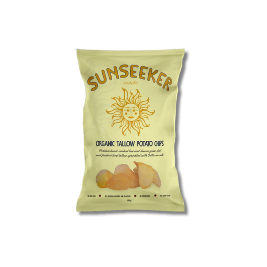 Sunseekers Organic Grass Fed Beef Tallow Potato Chips 140g