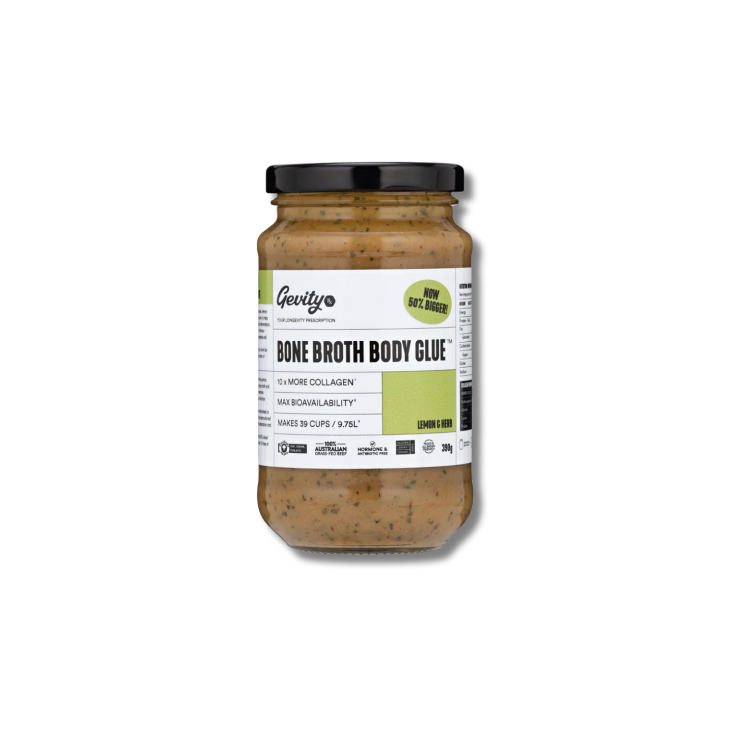 GEVITY RX Bone Broth Body Glue Lemon & Herb 390g