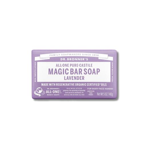 Dr. Bronner's Pure-Castile Magic Bar Soap Lavender 140g