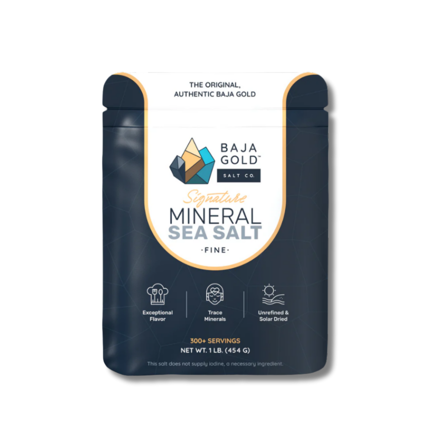 Baja Gold Salt Co Signature Mineral Sea Salt Fine Grain 454g