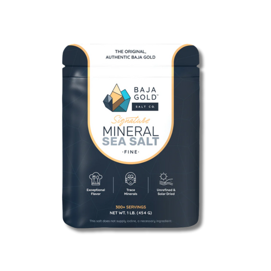 Baja Gold Salt Co Signature Mineral Sea Salt Fine Grain 454g