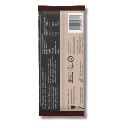 Pana Organic Dark Baking Chocolate Range (70% Cacao) 80g