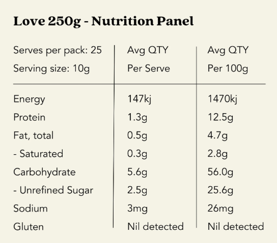 Sacred Taste Love: Rose Cacao 250g