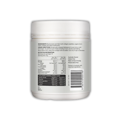 Best of the Bone Multi Collagen Protein Powder Organic Mushroom 210g