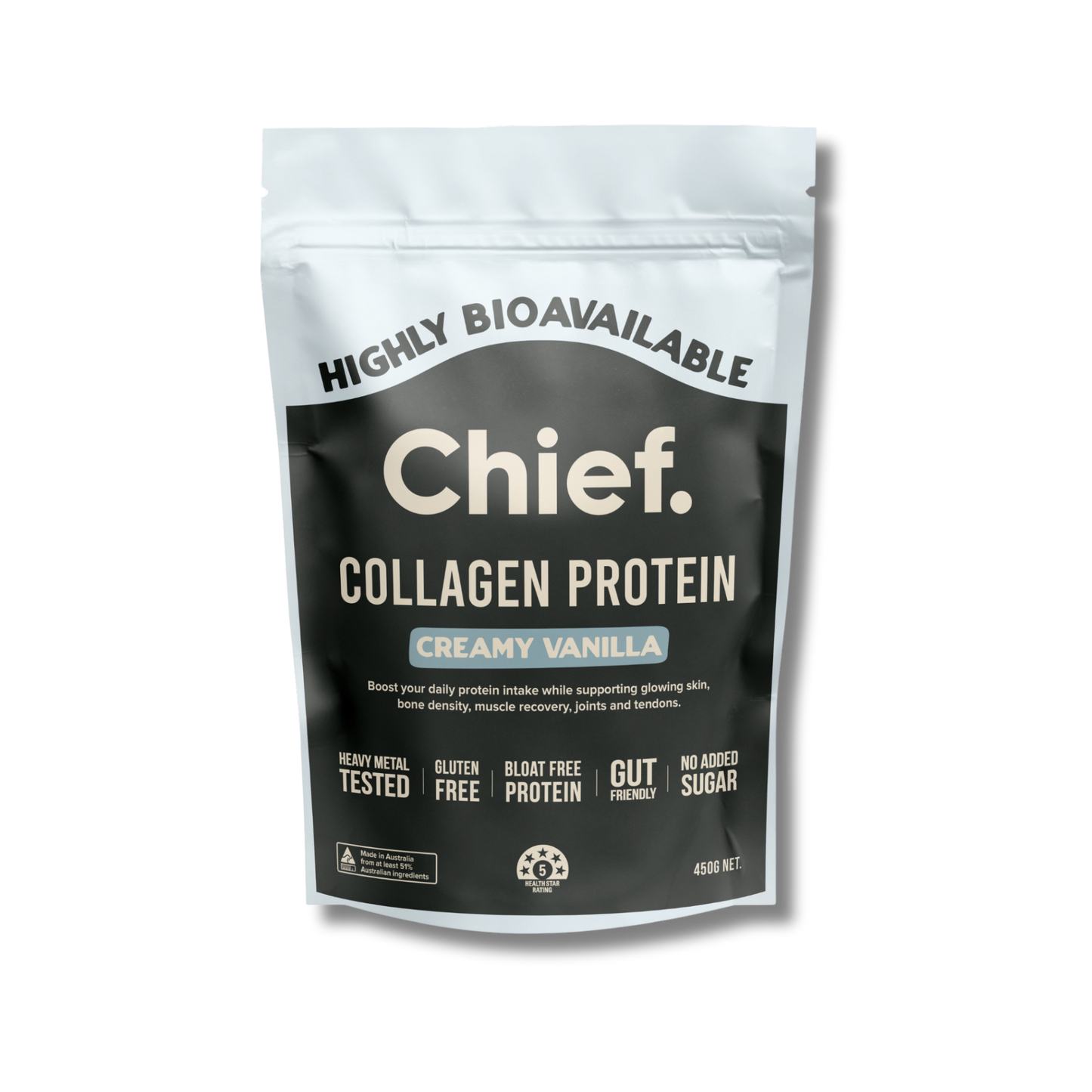 Chief Collagen Protein Powder Creamy Vanilla 450g