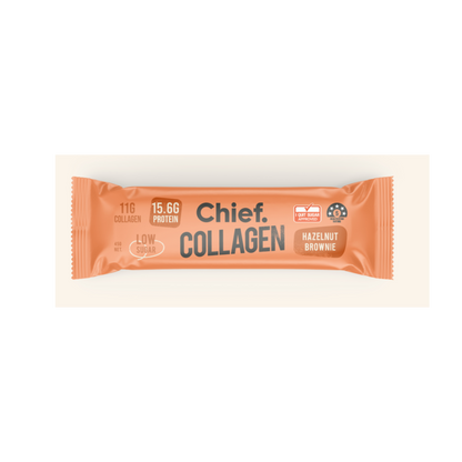 Chief Collagen Protein Hazelnut Brownie Bar 45g