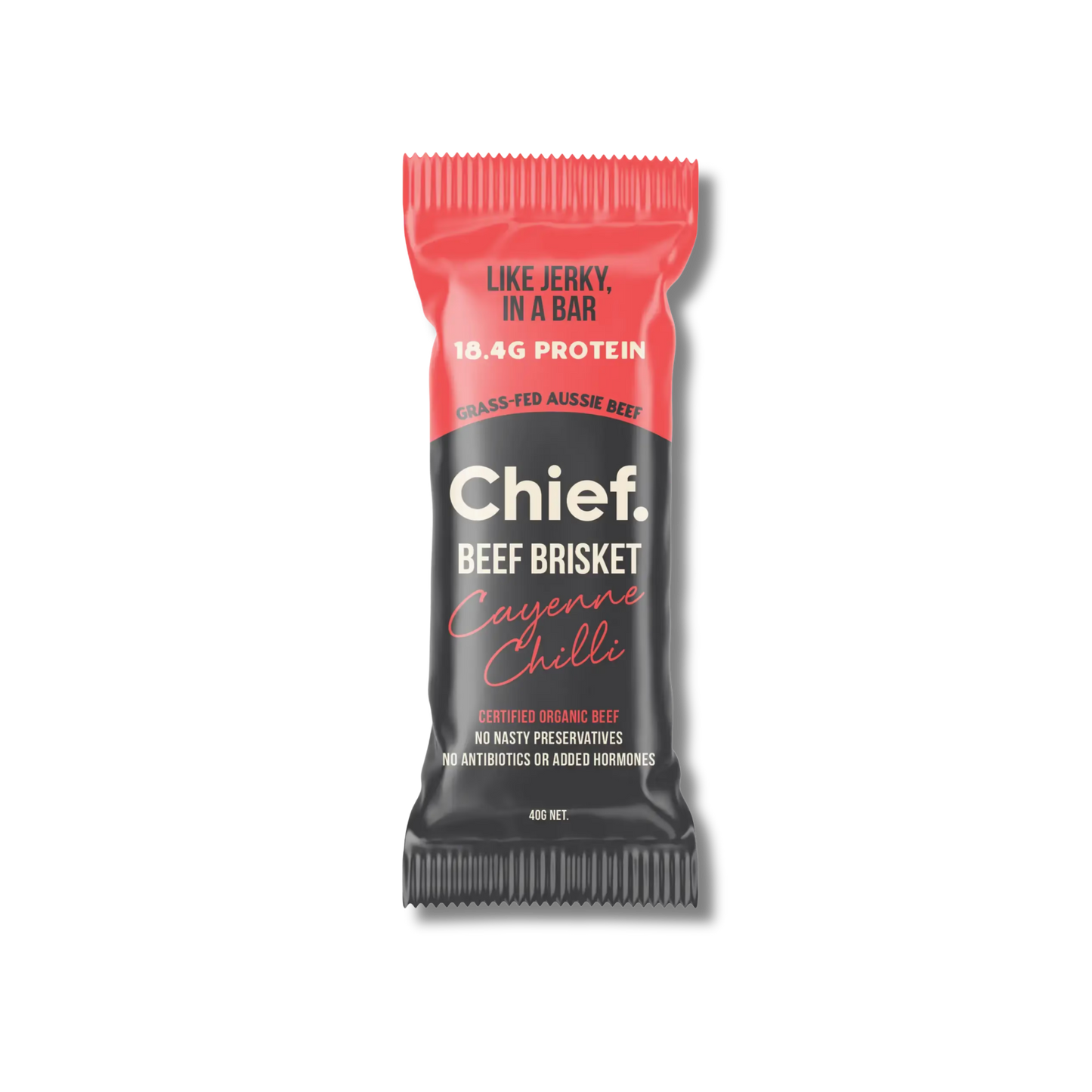 Chief Organic Cayenne Chilli Beef Bar 40g