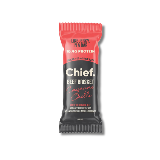 Chief Organic Cayenne Chilli Beef Bar 40g